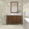 James Martin Vanities 48'' Vanity, Mid Century Walnut w/ Single Hole 3 CM White Zeus Quartz Top & Backsplash 485-V48-WLT-1WZ - alternate 2